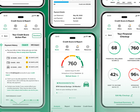 savvy money screens on several mobile phones