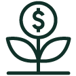 Growing money icon