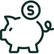 savings piggy bank icon