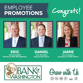 Employee Promotions Congrats to Eric Patke, Daniel Tobben, Jamie Holtmeier