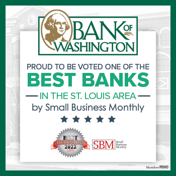 Proud to be voted one of the Best Banks in the STL area by Small Business Monthly