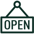 Open sign icon