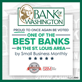 Proud to once again be voted one of the best banks in the STL area by Small Business Monthly